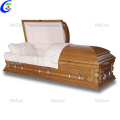 Funeral coffin metal and wooden corpse casket